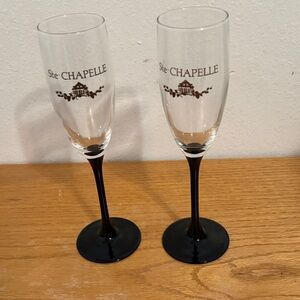 Black Stem Champagne Flutes